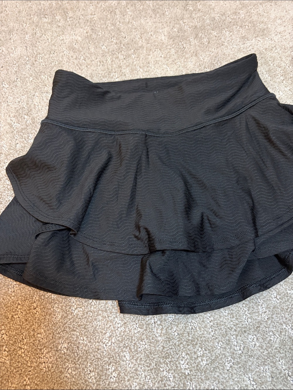 Athleta Girl Black Layered Ruffle Skort